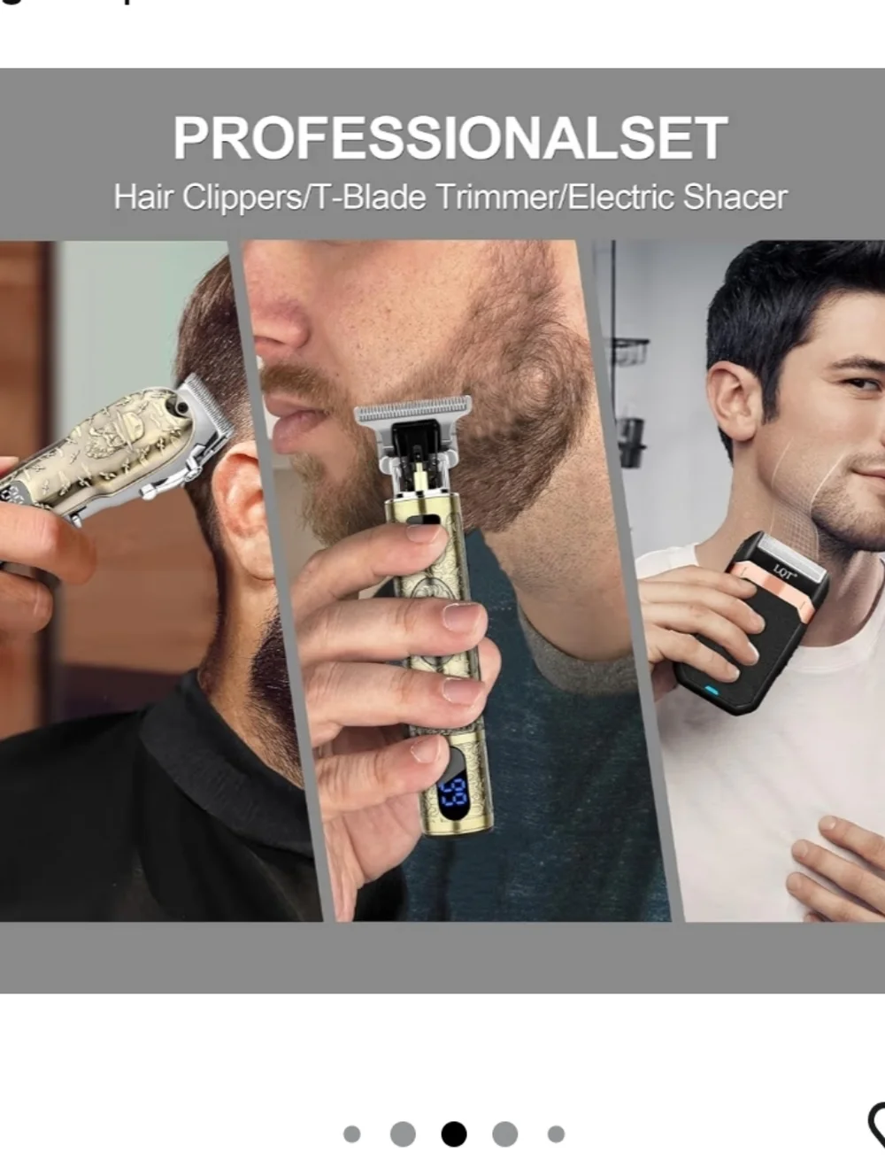 Gold Men's Grooming Kit — Gold Trimmer, T-Blade Trimmer & Foil Shaver Set